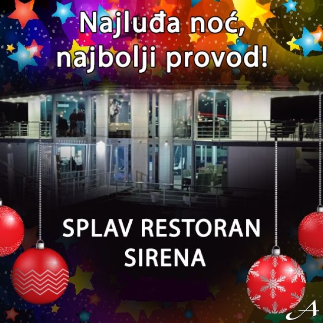 Splav restoran Sirena - praznična dekoracija