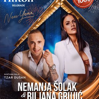 Hilton Hotel - dvoje ljudi ispred hotela
