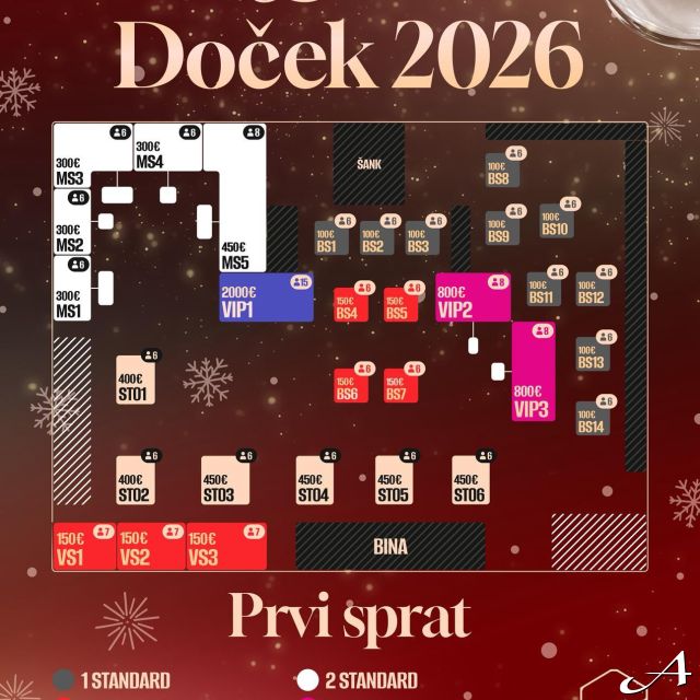 Kafana Druga Kuća - mapa sedenja