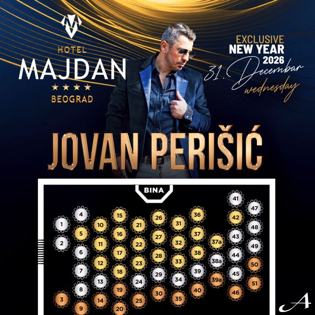 Hotel Majdan - karta sedenja doček