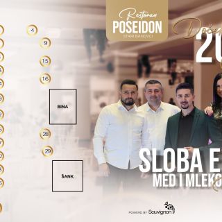 Restoran Poseidon - raspored stolova