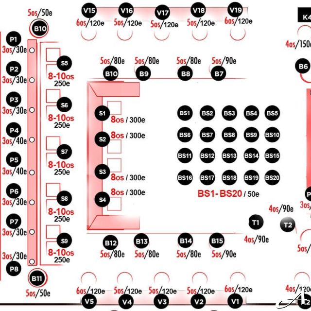 Klub Teatro - mapa sedenja i cena