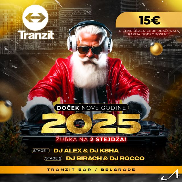 Klub Tranzit Nova godina - Deda Mraz DJ