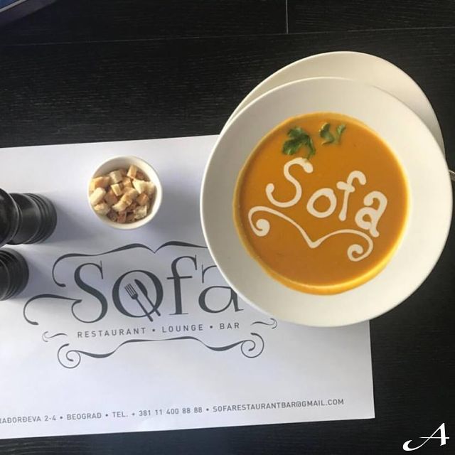 Restoran Sofa - supa sa ukrasom