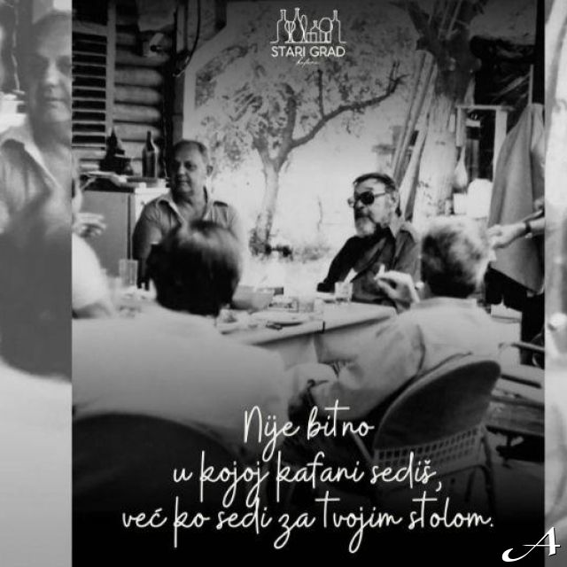 Kafana Stari grad - ljudi za stolom