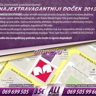 Amnesia doček Nove godine - promotivni plakat