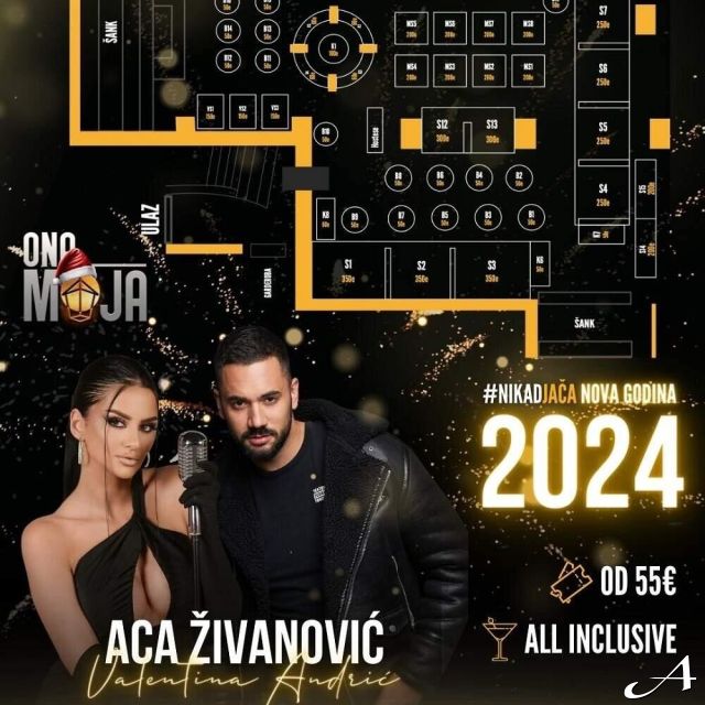 Nova godina u kafani - mapa i izvođači