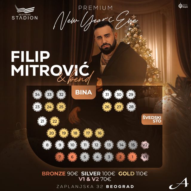 Doček Nove godine - muzičar i raspored