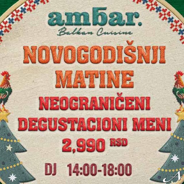Ambar restoran - novogodišnji matine plakat