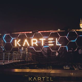 Doček Nove godine - splav Kartel noću