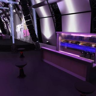 Doček Nove godine - prazna bina i bar