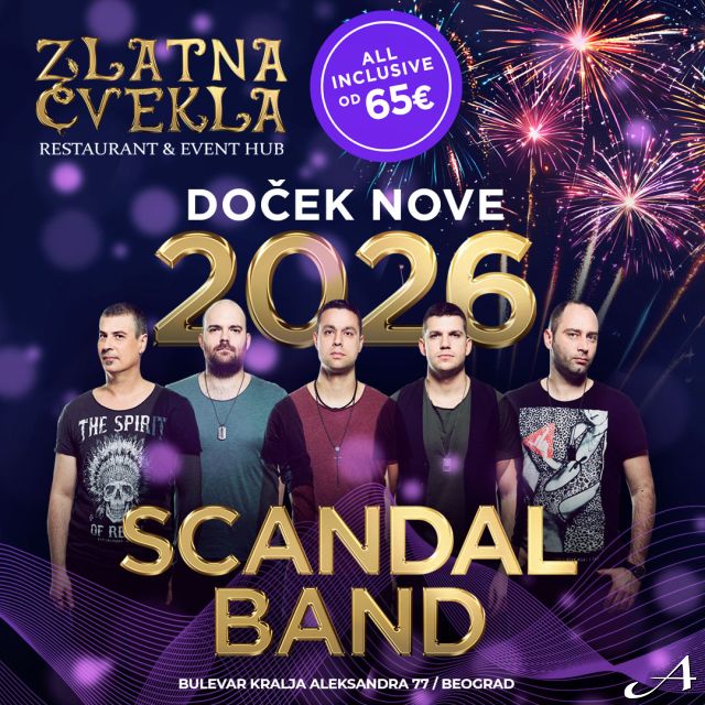 Doček Nove godine - bend na sceni