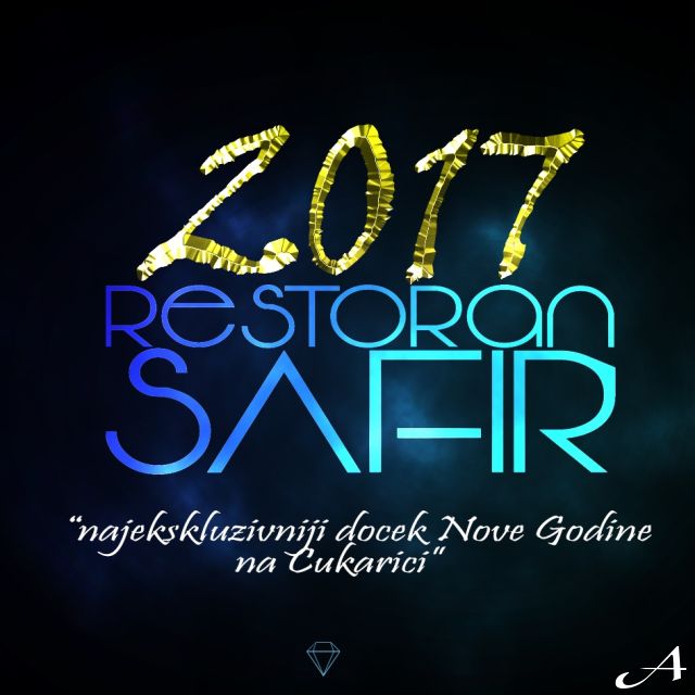 Nova godina u restoranu Safir - logo i godina