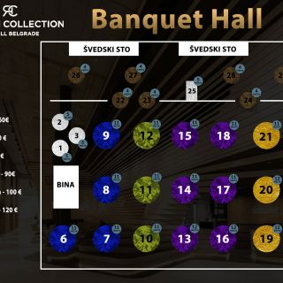 Hotel Radisson Collection - mapa sala i stolova