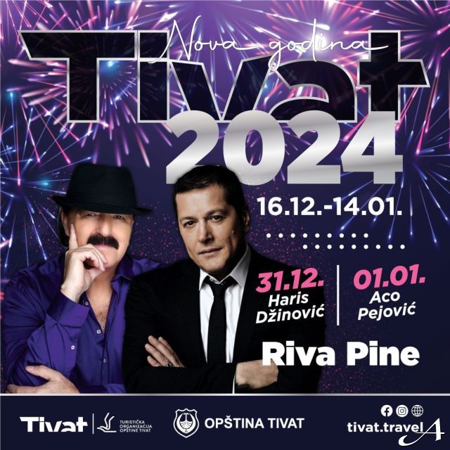 Nova godina Tivat - plakat sa izvođačima