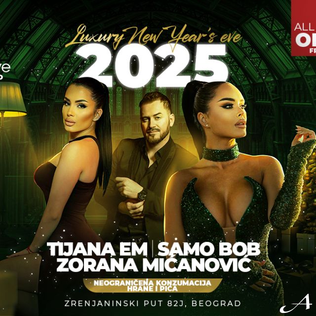 Nova godina - tri osobe u elegantnoj odeći