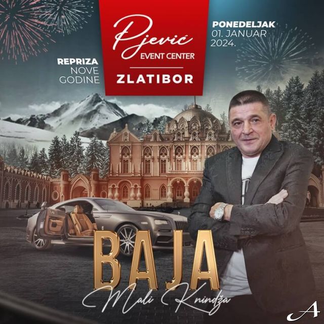 Nova godina - pevač ispred palate