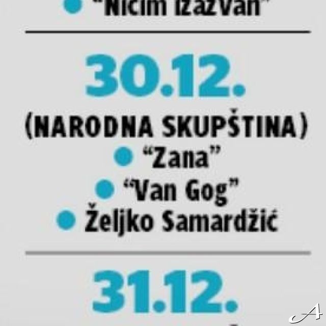 Doček Nove godine - program događaja