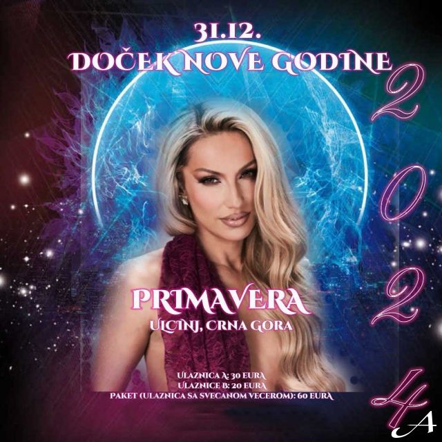 Nova godina - pevačica na posteru