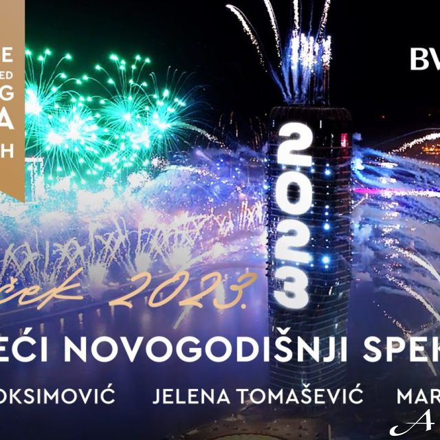 Doček Nove godine - vatromet i grad