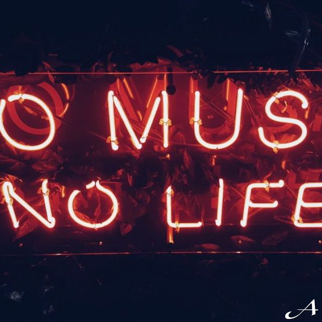 Anketa - neonski natpis muzika