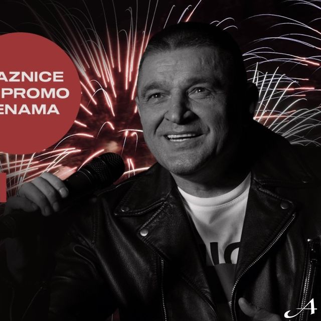 Nova godina - pevač sa mikrofonom