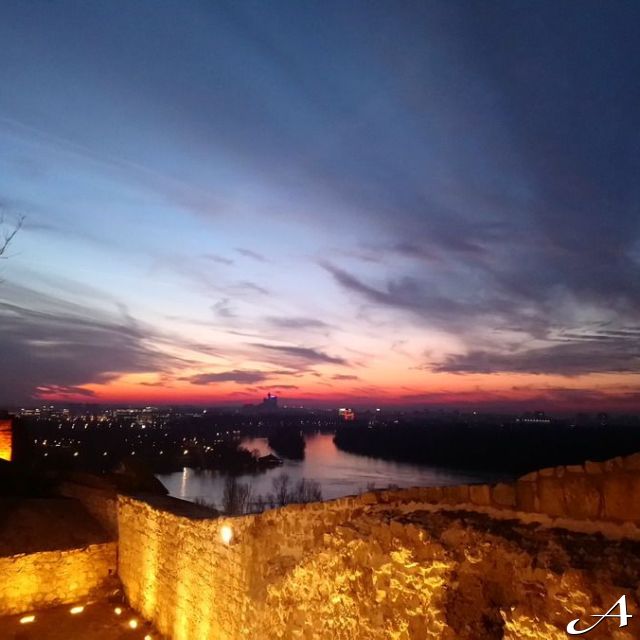 Nova godina Beograd - zalazak sunca sa tvrđave