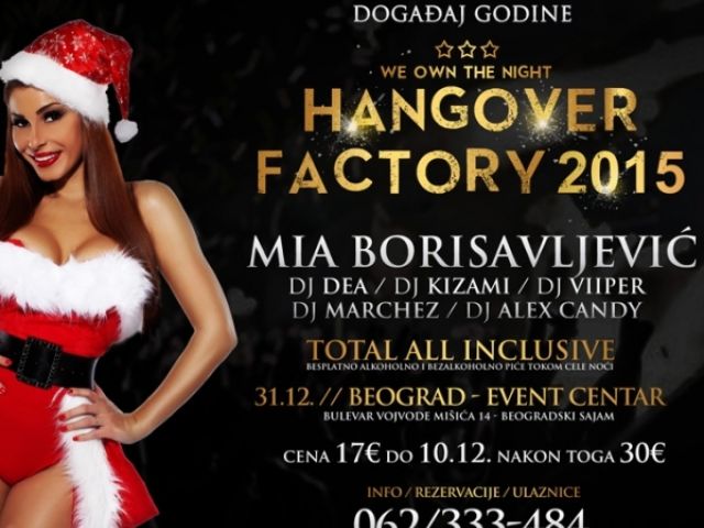 Hangover Factory Doček Nove godine 2027 Hangover Factory Doček Nove godine 2027
