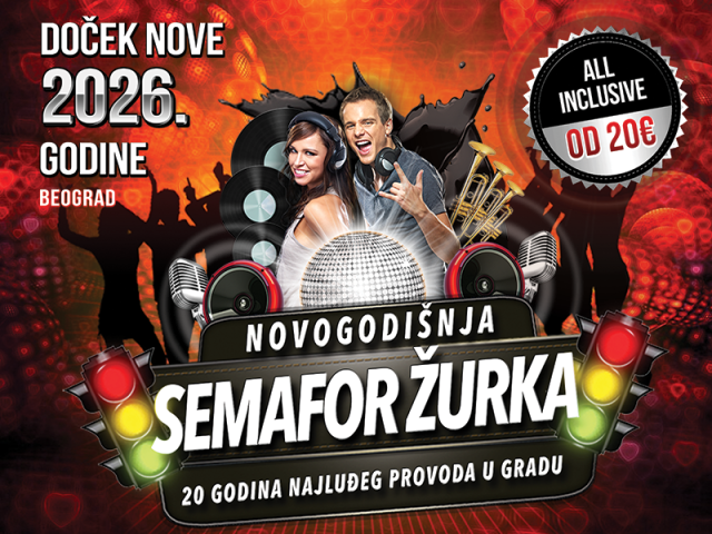 Semafor žurka - Doček Nove godine 2027 Semafor žurka - Doček Nove godine 2027